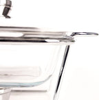 Casserole Dish Set Rectangle 3-in-1 Glass Baking Dish, with Stainless steel Lid and Silver rack, 1.3 Qt x 3 pcs Baking Pan For Casserole & Lasagna, Dishwasher Oven Freezer Microwave Safe