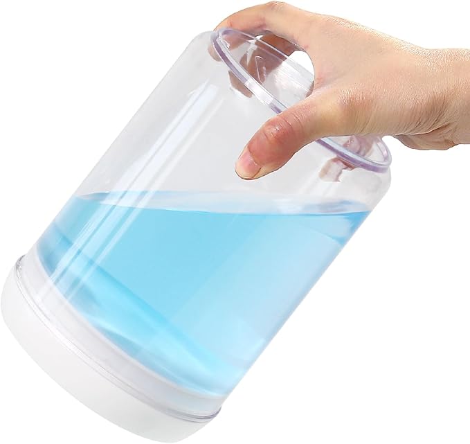 Felli Flip Tite Storage Container with Lid 6" ROUND Airtight Ring Lock Top, Plastic Canister Jar for Flour Sugar Rice Protein Powder Coffee Cracker Kitchen Pantry Organizer (1, 6" Round Nest-M 2pk)