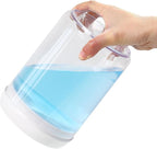 Felli Flip Tite Storage Container with Lid 6" ROUND Airtight Ring Lock Top, Plastic Canister Jar for Flour Sugar Rice Protein Powder Coffee Cracker Kitchen Pantry Organizer (1, 6" Round Nest-M 2pk)