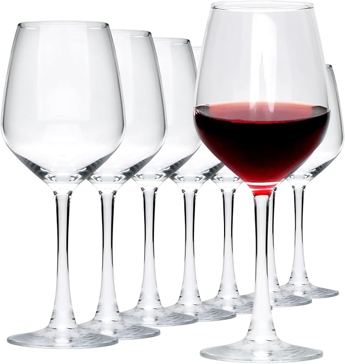 Wine Glasses Set of 8, 12oz Red Wine Glasses, for Red or White Wine, High-end Banquet, Wedding, Gift, Lead-Free Red Wine Goblets, Party, Bar, Anniversary, Housewarming