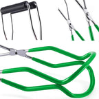 Canning Jar Lifter Tongs, Stainless Steel Jar Lifter with Rubber Grips - for Slip Wide-Mouth Clip for Kitchen Restaurant, Green