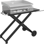 Portable Grill Cart for Blackstone 17 Inch & 22 Inch Table Top Griddles, Folding Cart Griddle Stand with Side Shelf for Blackstone 17" 22" Grills, Backyard, Camping and Outdoor Cooking