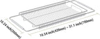 Stainless Steel Extendable Dish Drying Rack - Over Sink, Vegetable & Fruit Rinse Rack, Foldable, Space-Saving, Premium 304 Stainless Steel