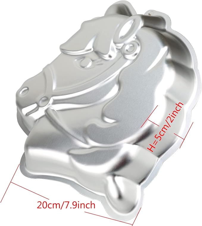 3D Aluminum Cake Mould Horse Shape Cake Pan Decorating Mould Pudding Chocolate Jelly Tins Baking Tool
