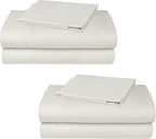 2-Pack Twin XL Sheet Set - 400 Thread Count Sateen 100% Cotton Twin XL Sheet Sets - Soft, Breathable & Cooling Sheets, Wrinkle Resistant, 2 Sets of Deep Pocket Bed Sheets - Ivory (Pale Tone)