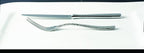 Fortessa Lucca Faceted 18/10 Stainless Steel Flatware Solid Handle Table Knife, Set of 12, Mirror Polished