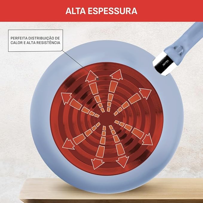 T-Fal Refresh Ceramic Nonstick Cookware Set, 12-Piece Nonstick Cookware, Oven Safe to 350°F, Stockpot, Griddle, Frying Pans, Utensils, Ceramic Pots and Pans Set, Blue