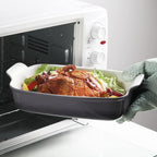 Sweejar Baking Pans Set, Ceramic 9x13 Baking Dish with Handle, Rectangular Casserole Dishes for Oven, Bakeware Sets of 3, Durable Lasagna Pan Deep for Kitchen, Banquet, Wedding Gift(Gradient Gray)