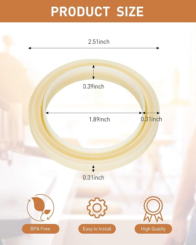 54mm Silicone Steam Ring, 2PCS Grouphead Gasket Replacement Parts, No BPA Silicone Gasket Seal, for Breville Espresso Machine 878/870/860/840/810/500/450/ Sage 500/870/875/880/810/878