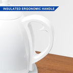 Bonavita Cosmopolitan 1.0L Gooseneck Electric Kettle, Stainless Steel Water Boiler for Coffee Brew and Tea Precise Pour Control, 6 Preset Temps, Glass Touch Panel, 1200W Fast Boil, White