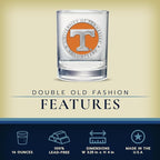 Heritage Pewter Tennessee Double Old Fashion | Double Rocks Glass 14 OZ for Liquor | Expertly Crafted Pewter Glass