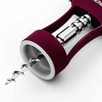 Beneno Wine Opener, Zinc Alloy Premium Wing Corkscrew with Multifunctional Bottles Opener, Sharp Wine Corkscrew with Ergonomic Non-Slip Wing Handle, Upgrade Purple