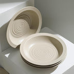 Stone Lain Orbit 4-Piece Pasta Bowl Set Stoneware, Beige