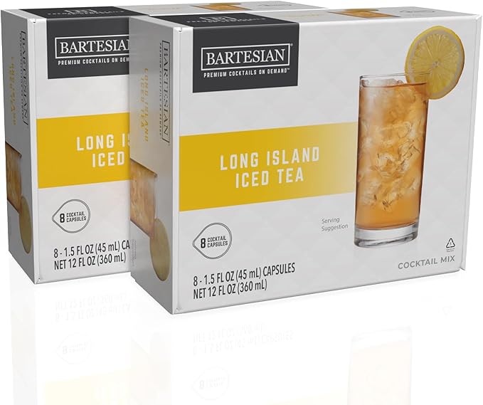 Bartesian 16-Pack Long Island Iced Tea Mixer Capsules for Cocktail Machine – Home Bar Mixology Cocktails Mix Pod Capsule Set To Use With the Bartesian Cocktail Drink Maker Machine