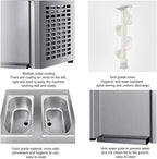 Commercial Soft Serve Ice Cream Machine 3 Flavor Ice Cream Maker Sorbet Frozen Yogurt Gelato LED Display Desktop Type 1200W 110V