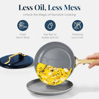 Gotham Steel Modern 11 Pc Ceramic Cookware Set, Elegantly Designed Pots and Pans Set Non Stick with Steamer, Induction Bottom, Premium Stay Cool Handles, Non Toxic PFOA Free, Oven & Dishwasher Safe