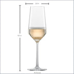 ZWIESEL GLAS Pure Champagne Glass (Set of 4), Champagne Flutes with Effervescent Point, Dishwasher-Safe Tritan Crystal Glasses, Made in Germany (10 Ounce)