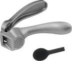 Garlic Press, Garlic Mincer Easy-squeeze Ergonomic Handle, Rust Proof, No Need To Peel, Professional Ginger Press & Garlic Crusher with Handy Cleaning Brush- Dishwasher Safe