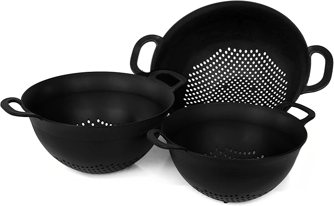 Mintra Home Colanders 3pk (Assorted 3pk, Black)