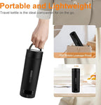 Portable Electric Kettle （110V）, Travel Tea Kettle, 316 Stainless Steel Premium Liner, 4-speed Temperature Adjustment with Auto Shut-off and Boil-Off Protection black