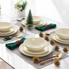 AmorArc Ceramic Dinnerware Sets,Handmade Reactive Glaze Plates and Bowls Sets,Highly Chip and Crack Resistant | Dishwasher & Microwave Safe Dishes Set, Service for 6 (18pc)