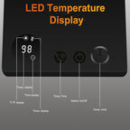 1.0L Gooseneck Electric Kettle with Temperature Control, 304 Stainless Steel Tea Kettle, Auto Shut-Off & 360° Smart Base, 800W Fast Boiling BPA-Free, Matte Black for Home/Office/Coffee/Tea