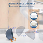 HOTEC BPA Free Unbreakable Wheat Straw Cereal Bowls - Microwave & Dishwasher Safe Soup and Salad Bowls, Set of 8, 26oz, Classic Blue