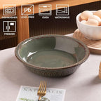 Sweejar Ceramic Pie Pan - Round Baking Dish, Non-Stick for Quiche, Tart, Cake, Pumpkin Pie & Pot Pies (Gray, 10 Inches)