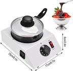 INTBUYING Chocolate Melting Pot Chocolate Candy Melting Warming Fondue Machine Chocolate Melter 110V 60HZ Electric Heated for Chocolate, Candy, Butter, Cheese, Caramel-1 Pot