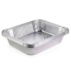 IDL Packaging Half-Size Aluminum Steam Table Pans - Deep, 13" x 11" x 3" (Pack of 5) - Disposable Foil Pan for Grilling, Roasting, BBQ, Cooking, Baking, Freezing