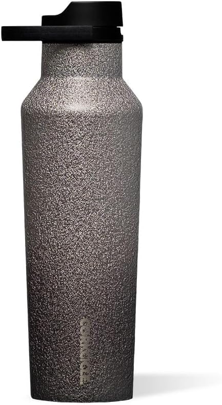 Corkcicle Sport Canteen - Keeps Drinks Cold 25 Hours - Stainless Steel Water Bottle - Triple-Insulated - Spill-Proof - Summer Drinkware Gift - Keeps Drinks Ice Cold - 20 oz - Steel Shadow