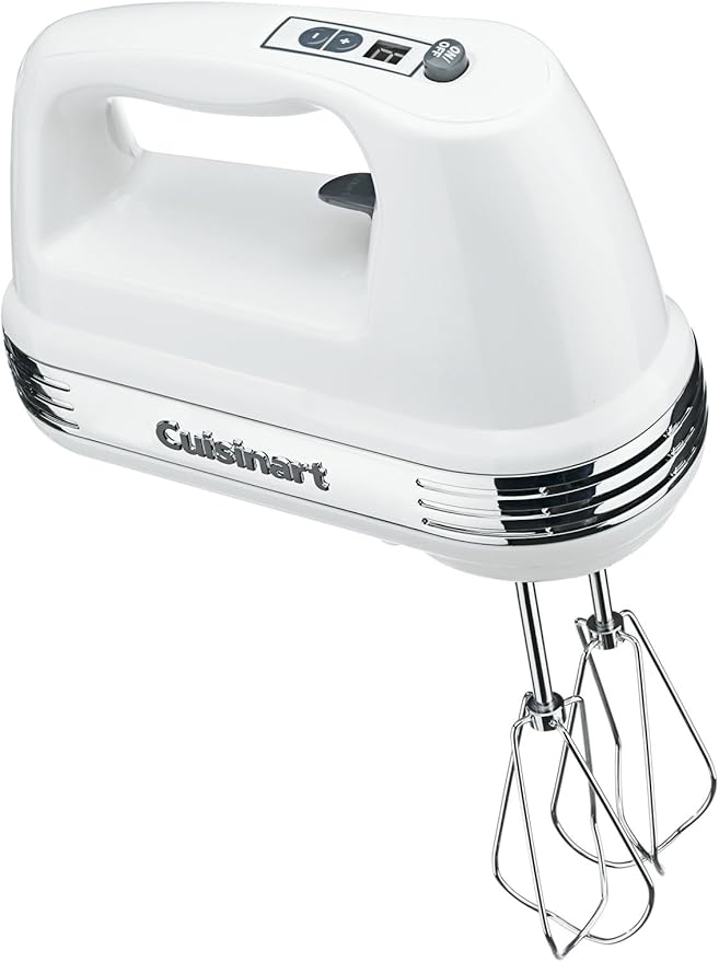Cuisinart HM-90S Power Advantage Plus 9-Speed Handheld Mixer with Storage Case, White