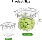 1/6 6'' 12 Pack Plastic Food Pans With Lids, Clear Food Pan, Commercial Stackable Polycarbonate Freezer-Safe for Fruits Vegetables Restaurant Kitchen