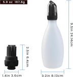 Silicone Pastry Brush, All-in-One Silicone Basting Brush with Sauce Bottle, Heat Resistant BBQ Accessories and Cooking Gadgets, BPA-Free Oil Dispenser for Cooking, Baking, Grilling(Black)