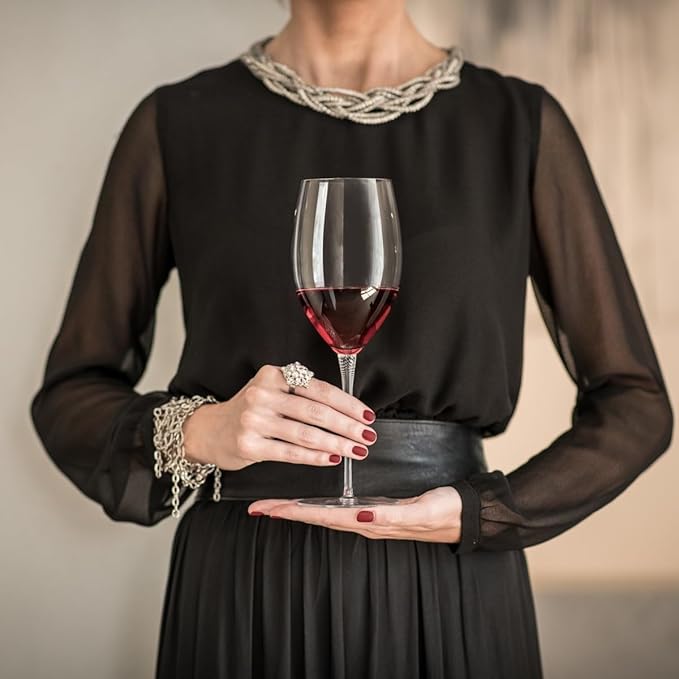 Zwiesel Glas Handmade Highness Crystal Glass, 21 Ounce Bordeaux (Set of 2), Clear