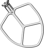 Stainless Steel Flat Beater for Kitchenaid Stand Mixers 5 Quart Lift and 6 Quart, Paddle Attachment Compatible with KitchenAid, Dishwasher Safe