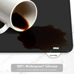 Silicone Coffee Mat,16"×16" Waterproof Heat Resistant Bar Mat for Espresso Machine Station Accessories,Non Slip Dish Drying Mat for Kitchen Counter,Home Decor Essentials,Black