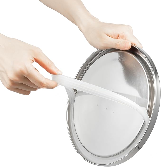 DYNAMI 304 Stainless Steel Containers With Lid,202oz Airtight Flour Container for Kitchen,5-10lbs Metal Airtight Canisters Milk Jug Coffee Bean Cookies Canisters w/Locking Clamp (6L/1.6Gal)