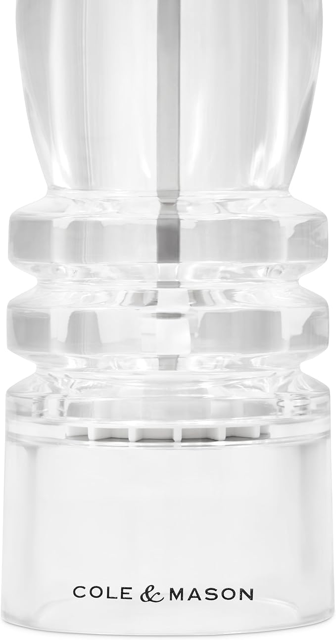 Cole & Mason London Refillable Spice Mill - Kitchen & Home Accessory - Table Salt Grinder - Salt Mill with Ceramic Mechanism - 12", Acrylic