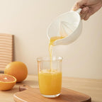 Ceramic Lemon Juicer Reamer Manual Citrus Lime Hand Squeezer Bowl with Handle and Pour Spout, Handheld, Easy to Use and Clean