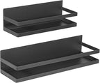 Uten Large Spice Rack for Refrigerator, 2 Pack Strong Magnetic Shelves, Moveable Fridge Organizer for Kitchen Holding Spices, Jars
