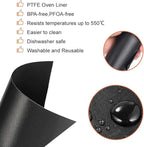3 Pack Oven Liners for Bottom of Electric Gas Oven, Non-Stick Air Fryer Liners Reusable Teflon Baking Sheets Compatible with Instant Pot 10 Qt Air Fryer Accessories Baking Mat