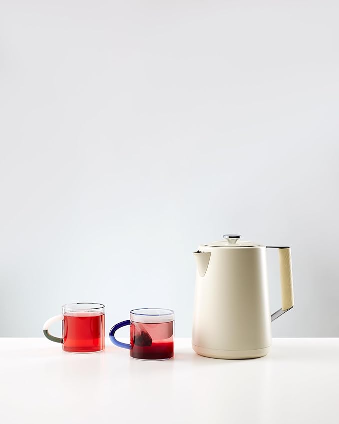 SAKI Luna Electric Kettle Temperature Control with 7 Presets, 60min Temperature Hold 1.75L Electric Tea Kettle, 304 Stainless Steel Kettle, Auto-Off & Boil-Dry Protection, BPA Free (Pearl White)