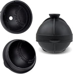 Bangp Baseball Ice Cube Molds Set of 2,Whiskey Round Ice Cube Molds,Novelty Sphere Ice Molds Create 2.5 Inch Baseball Shaped Ice Balls - Each Stone Keeps Your Drinks Cool and Unique,for Men and Women