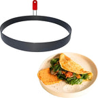 Egg Pancake Rings Mold, 2 Pack 6" Round Pancake Shaper Egg Mold Omelet Ring Stainless Steel Frying Eggs Ring with Silicone Handle for Griddle Sandwich Eggs Muffin Pancakes Burger Breakfast