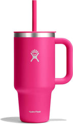 Hydro Flask 32 Oz Travel Tumbler with Handle, Lid and Straw - Insulated Stainless Steel in Zinnia