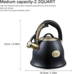 Tea Kettle -2.2 Quart Tea Kettles Stovetop Whistling Teapot Stainless Steel Tea Pots for Stove Top Whistle Tea Pot