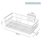 Dish Drying Rack for Kitchen Counter, Large Dish Racks with Drainboard, Kitchen Sink Dish Strainer Rack, Countertop Dish Drainer Rack with Cup & Utensil Holders, Dish Dryer Rack Large Sizw White