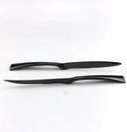 JASHII 18/10 Stainless Steel 8 Piece Mirror Polished Black Steak Knife Black Utensil Set