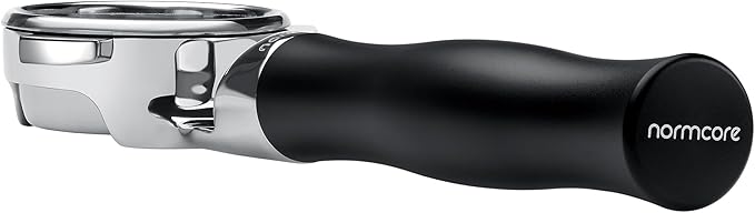 Normcore 54mm Silm Bottomless Portafilter, Naked Portafilter with Black Anodized Aluminum Handle Fits 54mm Breville Sage Machines, 18 g Precision Double shot Basket Included